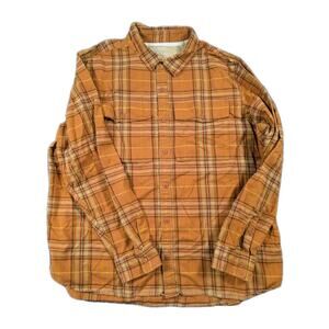 REI Cooperative Flannel Shirt Men’s XXL Rust Plaid Hiking Outdoor Button Down